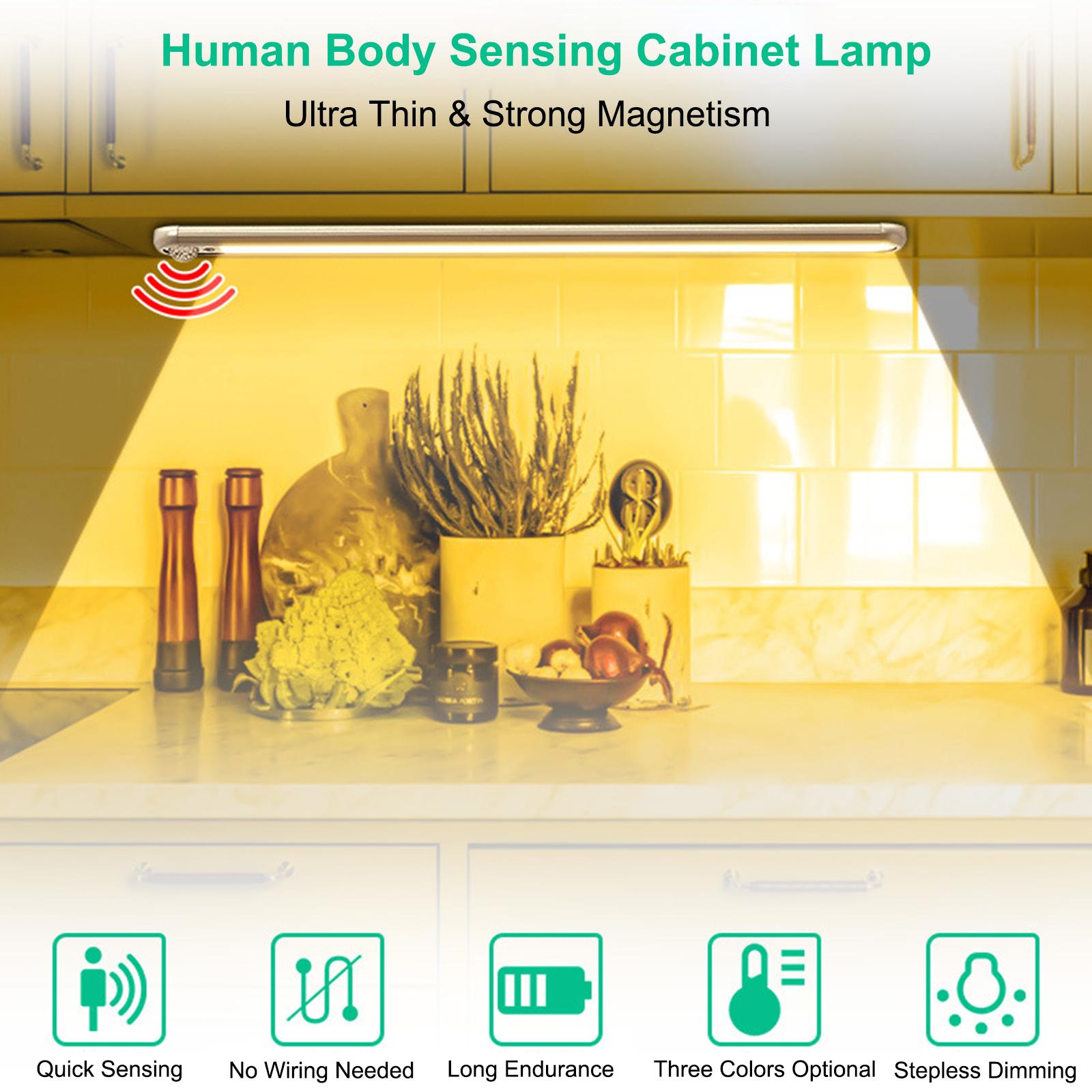 

Leds Human Body Sensing Light Homes Use Intelligent Motion Sensing Stepless Dimming Lamp Bar for Closet Wardrobe Corridor Stairs Warehouse