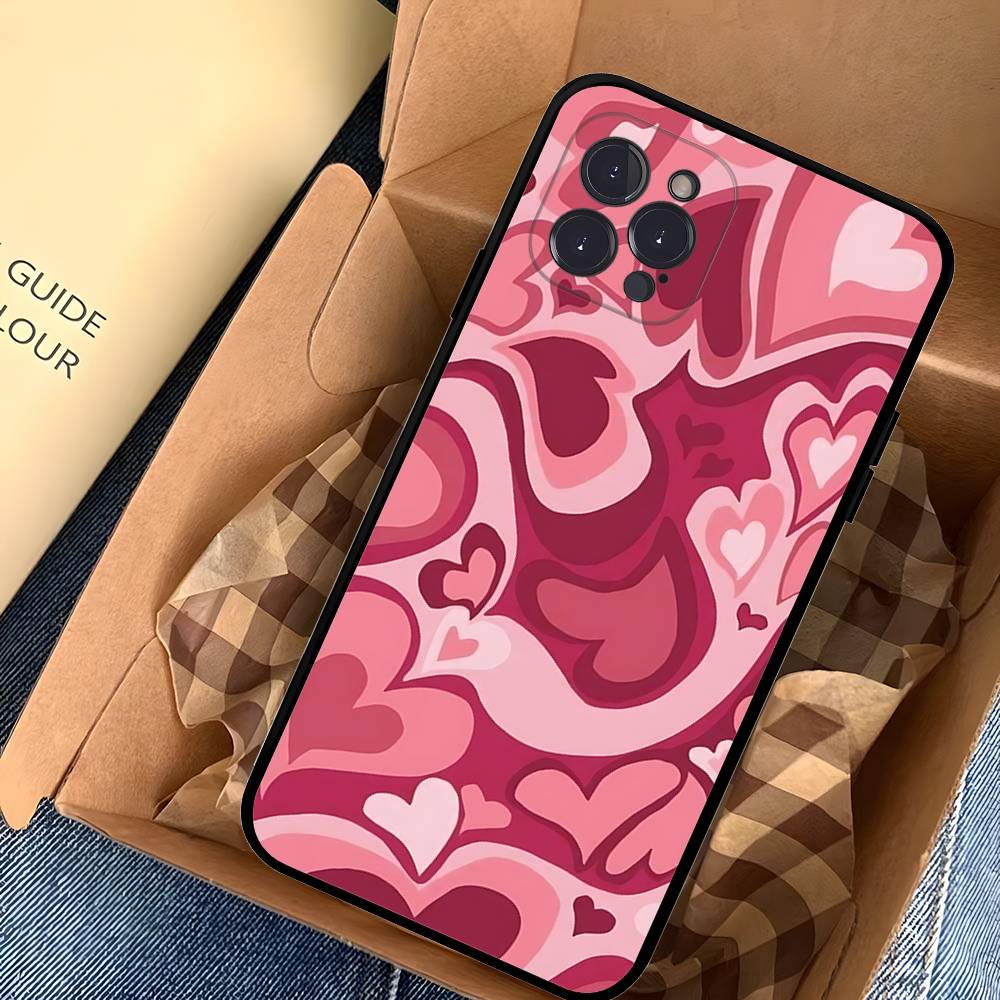 Love Heart Cute Phone Case For IPhone 17 Pro Max Air Back Cover 16 15 14 13 12 11 Pro Max Case
