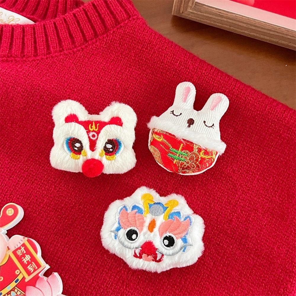 Dancing Lion Spring Festival Pin Lucky Chinese Style Pin Exquisite Lion Dance Brooch  Girl
