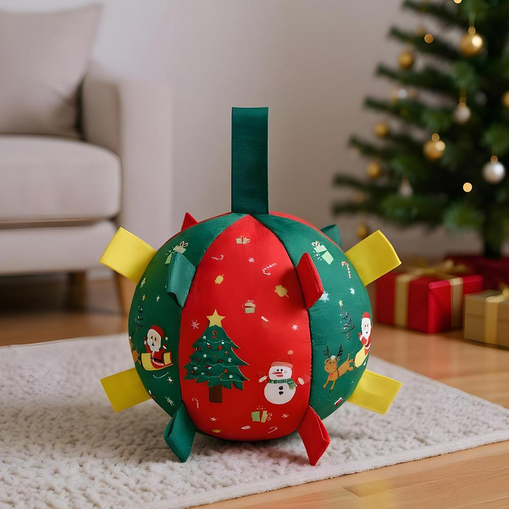 Inflatable Dog Squeaky Ball Outdoor Christmas Interactive Dogs Toys Squeaky Pet Dogs Training Toy For Dogs Teething