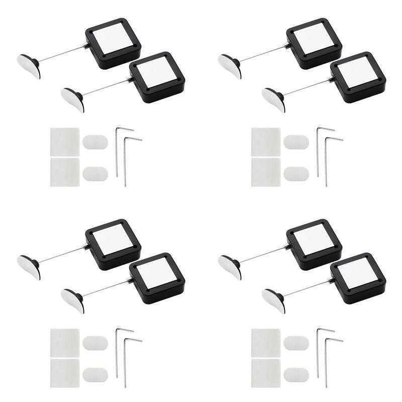 A84E-Retractable Remote Control Tethers, Remote Cable Lock , 6.6Ft /2M Remote Control Security Lock For TV And DVD 8 Pcs