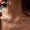 Emanco 14K Gold Stainless Steel Necklace Women's Stylish Simple and Versatile Thin Chain Fashion Titanium Steel Ornament