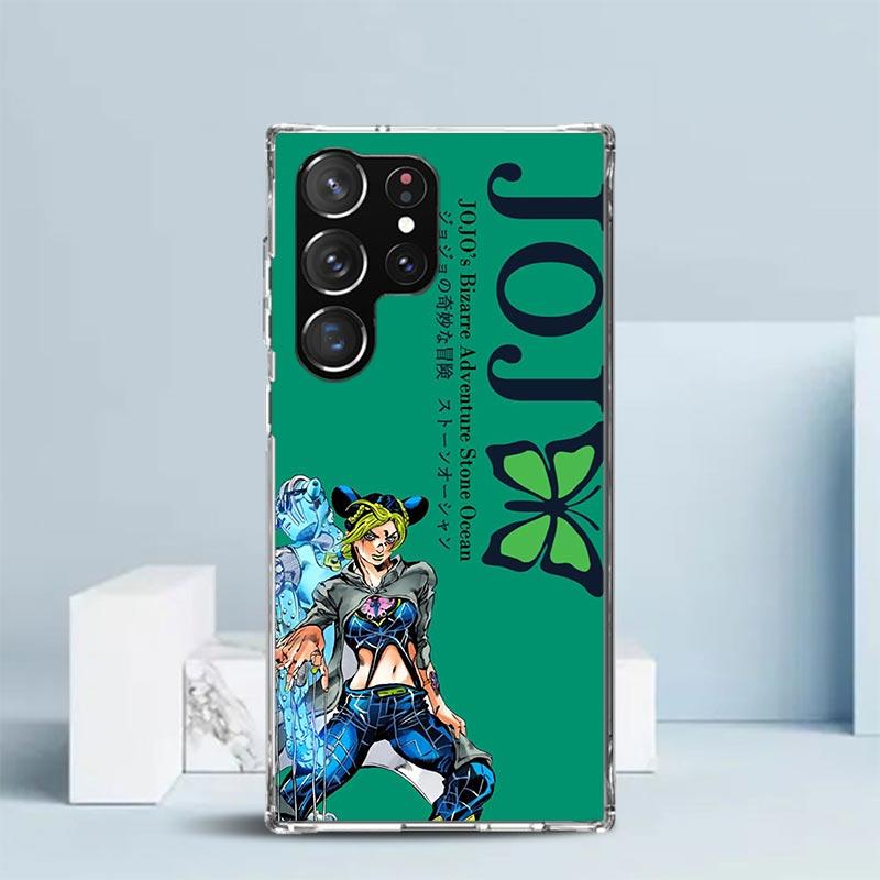 JoJo Bizarre Adventure Jolyne Cujoh Phone Case For Samsung Galaxy S24 S25 Edge S26 Ultra S22 S23 Plus S21 + S20 FE Soft TPU Back