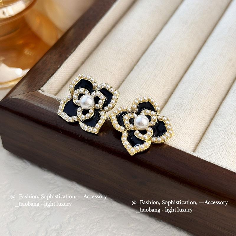 

Серебряные игольчатые модные высококачественные серьги с бриллиантами Sense, черные серьги Niche Versatile Temperament, легкие роскошные высококачественные серьги