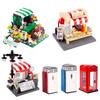 MOC Bricks Toys Model Compatible MOC Parts Bricks City Street Lamp Building Block Lamp with Halloween Bat Lamp