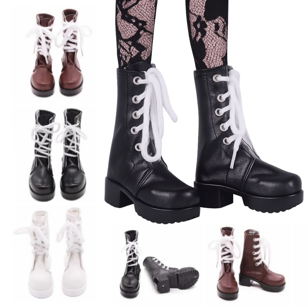 Retro Brown Doll Boots Casual Wearing Doll Long Boots Fashion 60cm Doll Shoes  DIY Toy