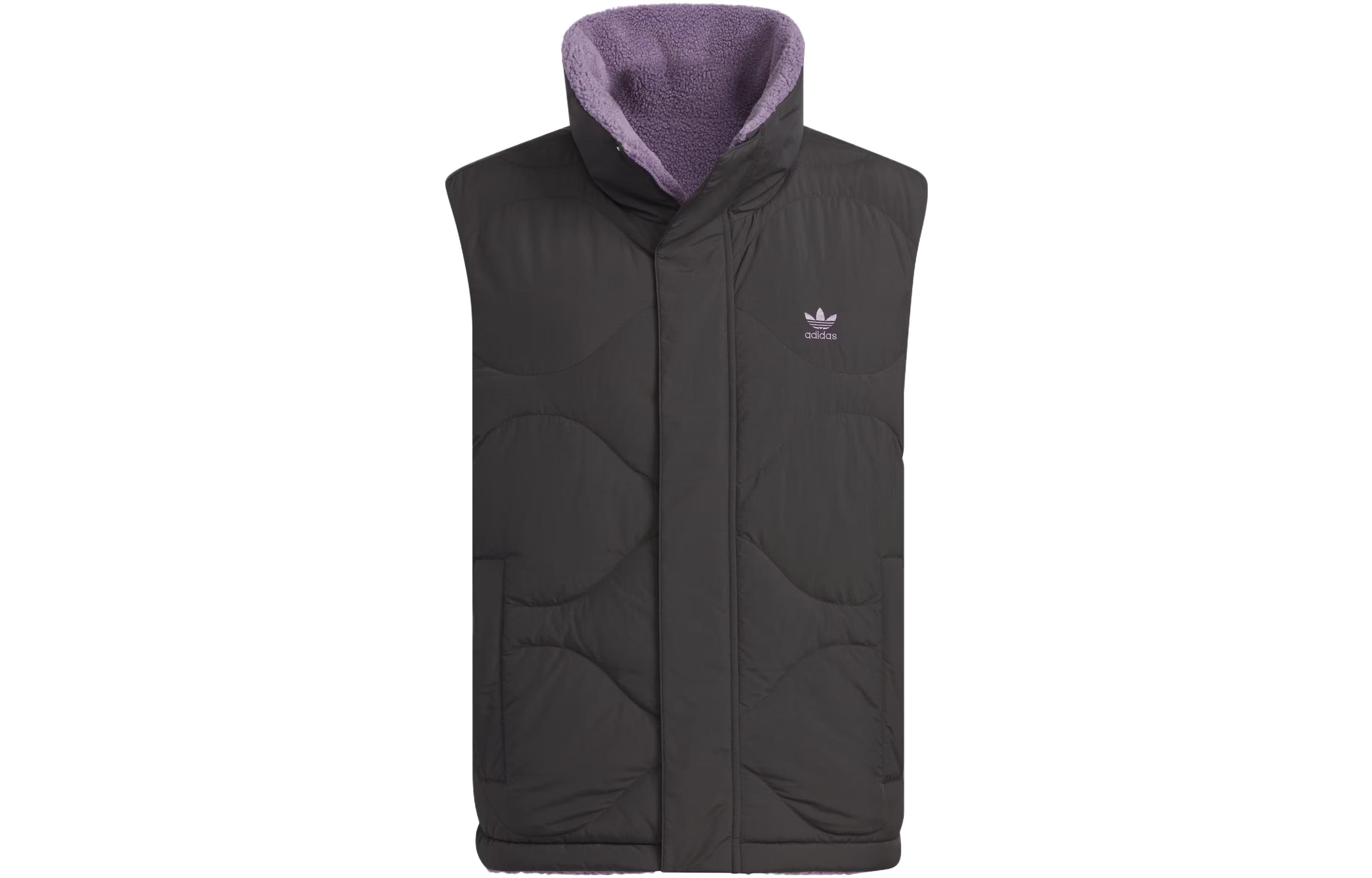 Adidas Originals Mi Down Vest Down Vests Men s Black Stand Collar Moderate Other IM8438 XS