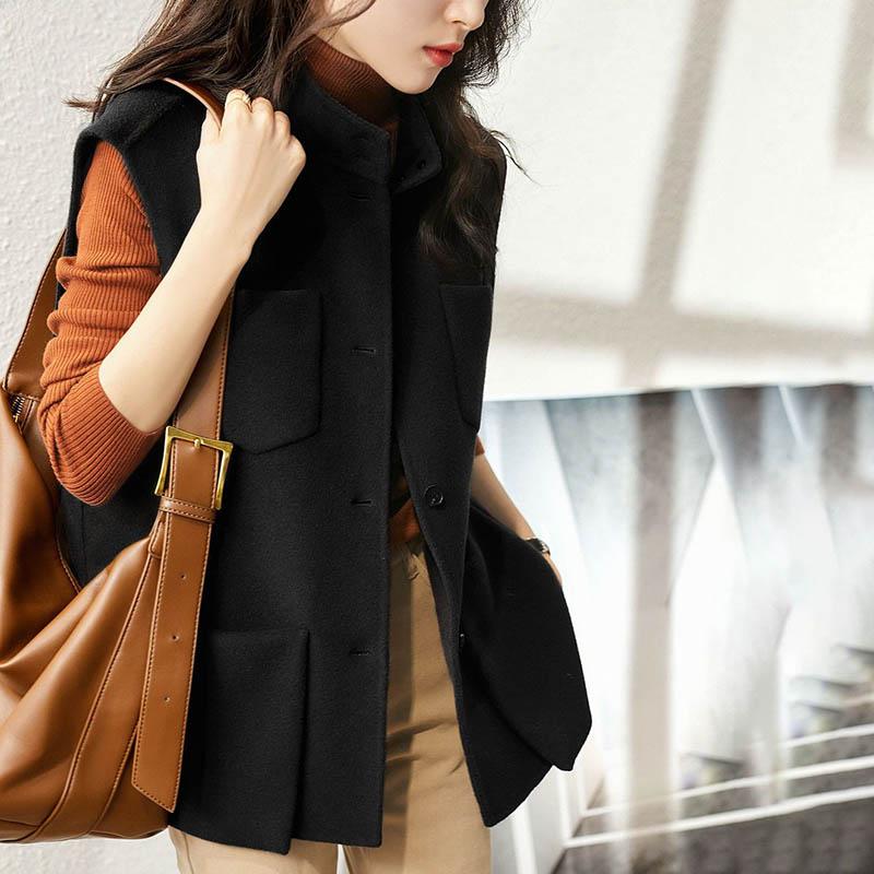 Vestă pentru Femei Iarnă Topuri Fără Mâneci Oversized Îngroșată Casual Gât în V