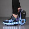 Boys/girls Two-wheel Dual-purpose Roller Skates Double Row Heely Shoes Roller Skates Luminous Sports Shoes Rechargeable