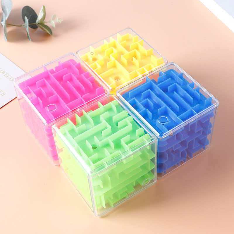 Challenging 3D Labyrinth Maze Cube Brain Teasers For Kids Iq Test Educational Toys Logical Thinking Games Best Gifts