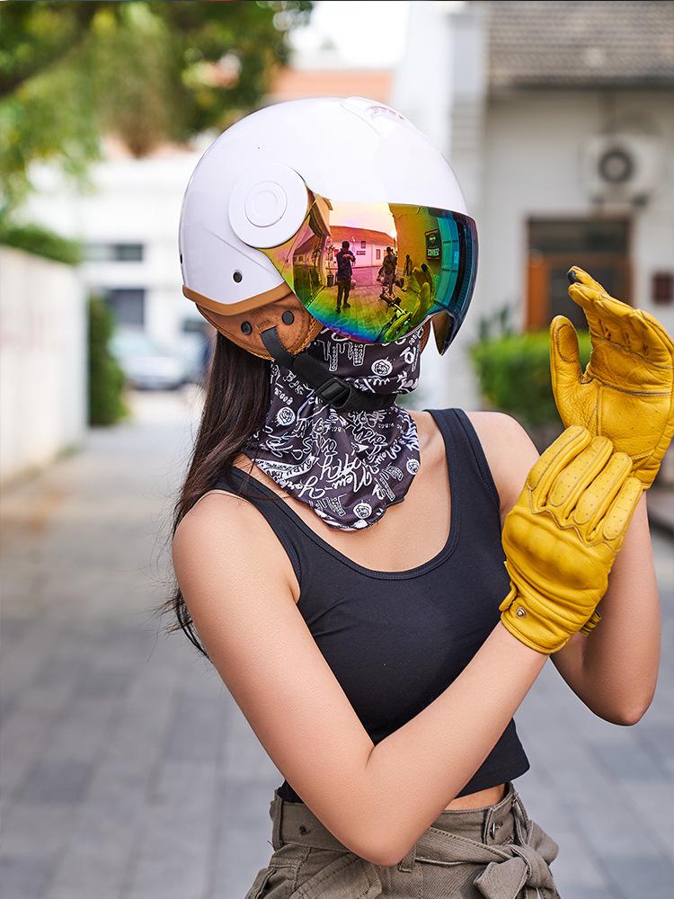 RNG 3C-Certified Retro 3/4 Motorcycle Helmet for Men & Women