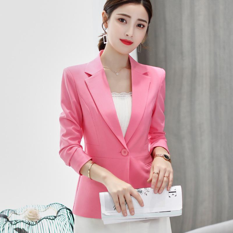 

2026 Spring/Autumn Women s Slim Korean Style Long Sleeve Blazer - Versatile Short Jacket XXX-Large
