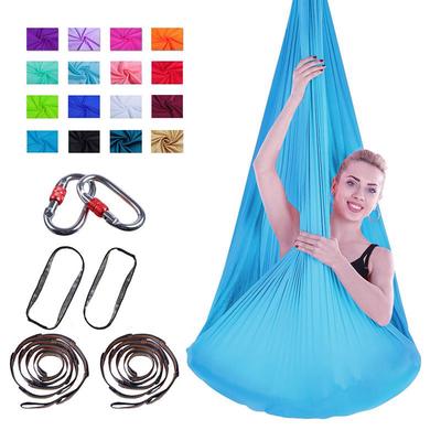 4x2.8 m Elastik Hava Yoga Hamak Hava İpek Yoga Salıncak Yerçekimine Karşı Yoga Kemeri Ev Vücut Şekillendirme Fitness Ekipmanları Esneklik Çekirdek Gücü Yoga Yatağı