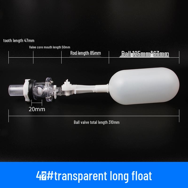 Adjustable Transparent Plastic Float Valve for Water Tanks