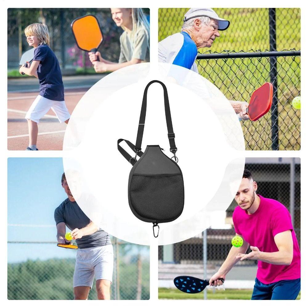 Waterproof Pickleball Paddle Cover Zipper Closure Pickleball Racket Bag  Unisex