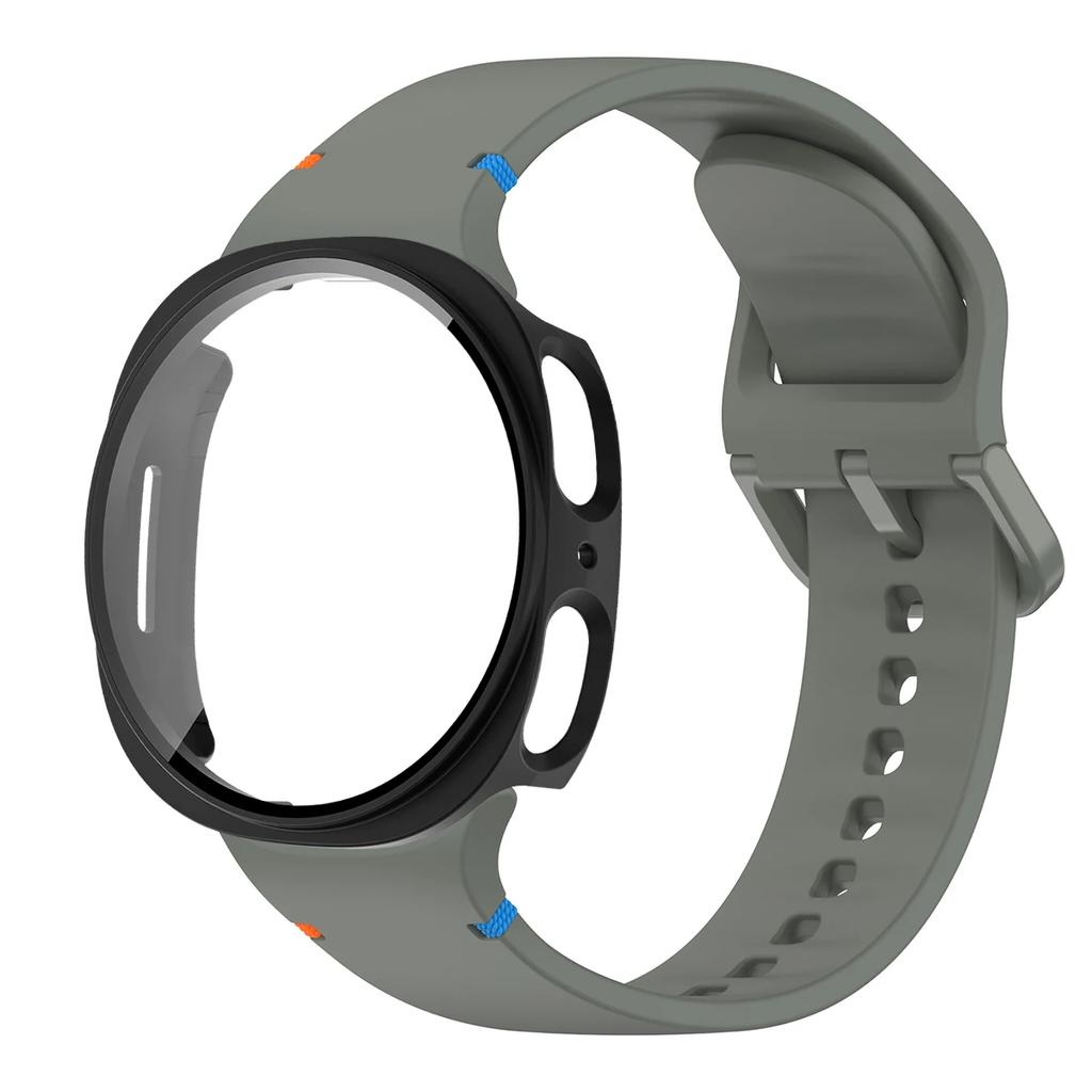 NEW Case+Silicone Strap For Samxung Galaxy Watch 8 40mm 44mm Smart Watch Bracelet Original WristBand PC Protector Watch8 Cover