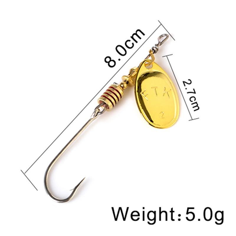 

FTK 1 шт., одинарный крючок для рыбалки, разные цвета, приманка для окуня, 4,1 г, 5,0 г, 7,8 г, 10,5 г, 15,0 г, длина 7,2 см, 8 см, 8,8 см, 9,8 см, 10,5 см 2# золотой