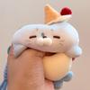 Kawaii Cute Sakura Seal Plush Keychain Cute Sea Dog Stuffed Doll Keyring Bag Pendant Toast Seal Plushie Hanging Decor Kids Gift