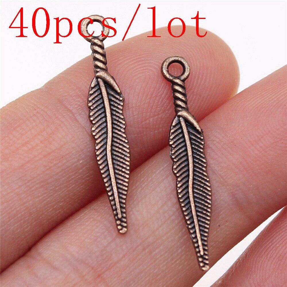 Small Leaf Feather Charms For Jewelry Making Pendant Diy Crafts Accessories