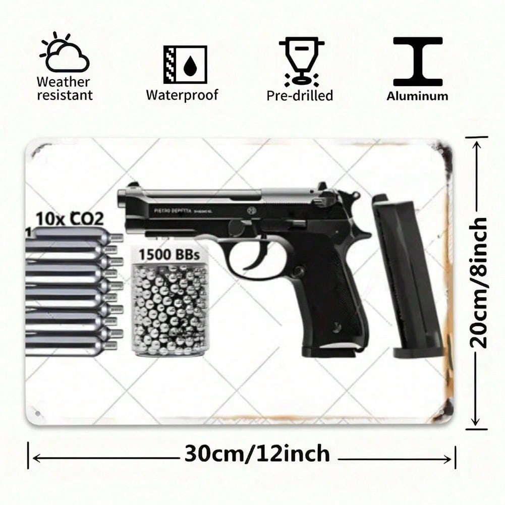 Beretta 92FS CO2 BB Pistol Airgun Set Metal .177 Caliber Realistic Recoil High-Speed Shooting Practice Gift