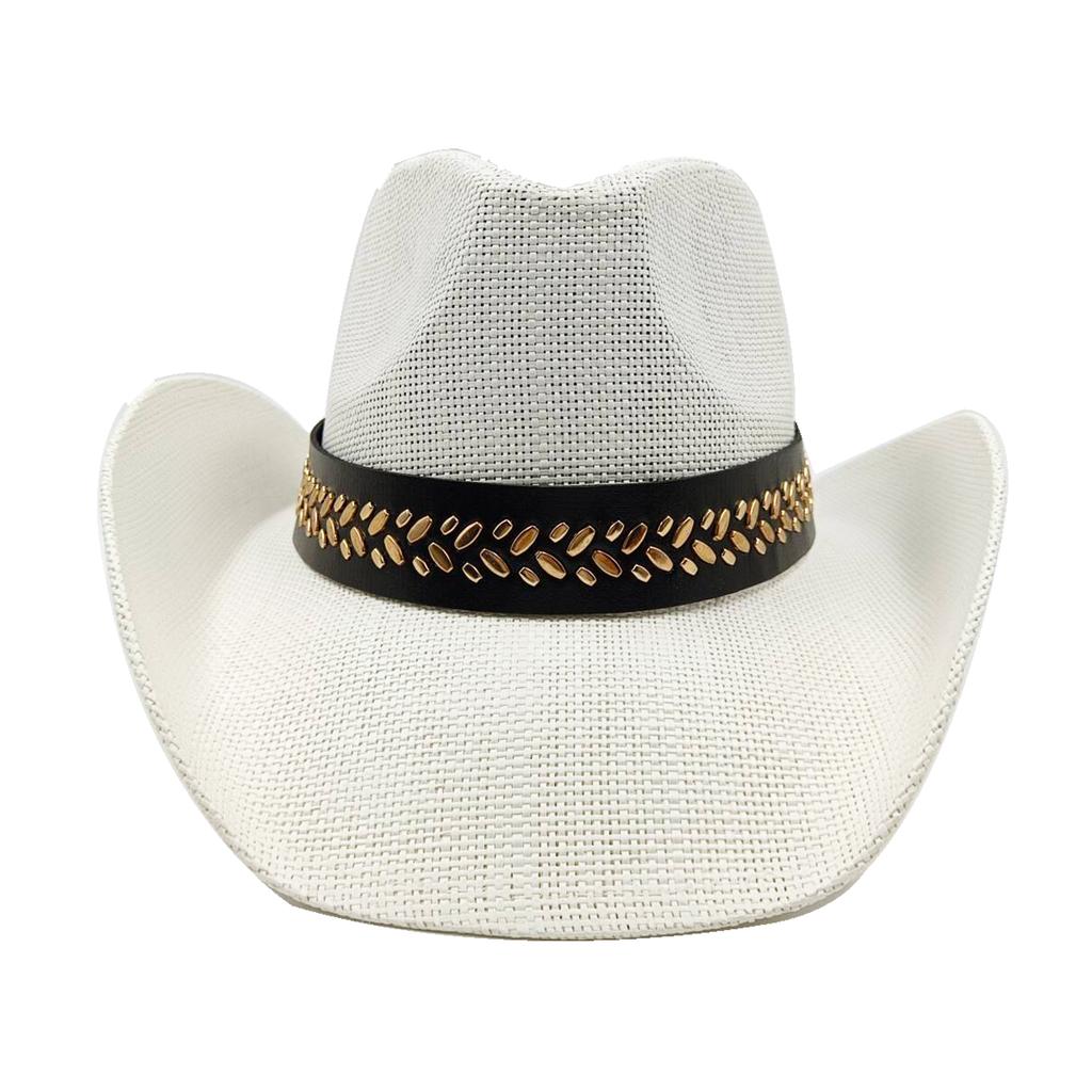 Cowboy Straw Hat For Men And Women Summer Beach Sun Hat Retro Curled Cowboy Hat For Women Sombrero Vaquero