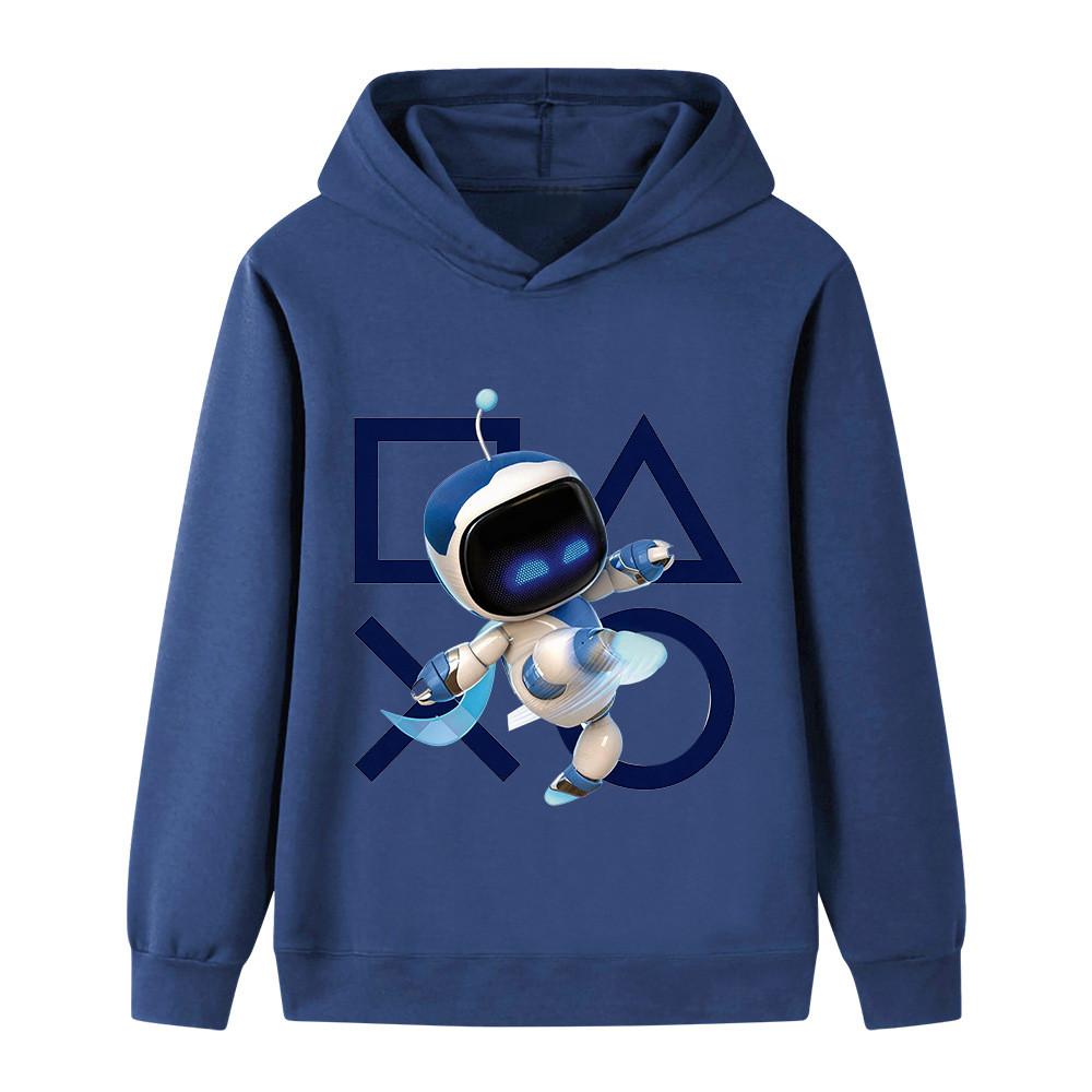 B1338 Kids Boys Girls Astro Bot Printed Casual Long Sleeves Hoodie