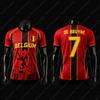 Maglie/T-shirt da tifoso della Nazionale del Belgio 2026—De Bruyne #7 Trossard #10 Lukaku #9: Top Sportivi e Casual per Bambini, Adulti e Unisex