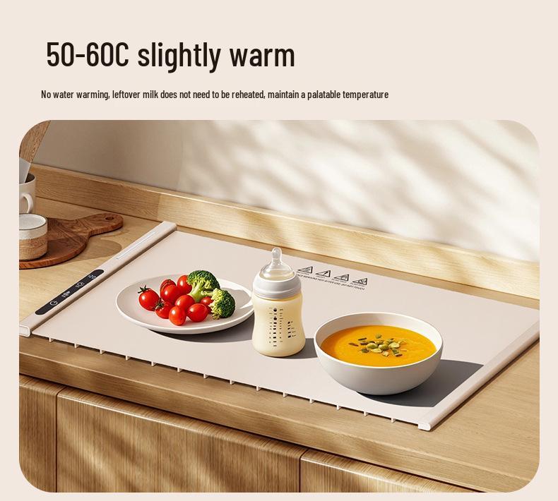 Foldable Silicone Food Warmer Mat for Home Use