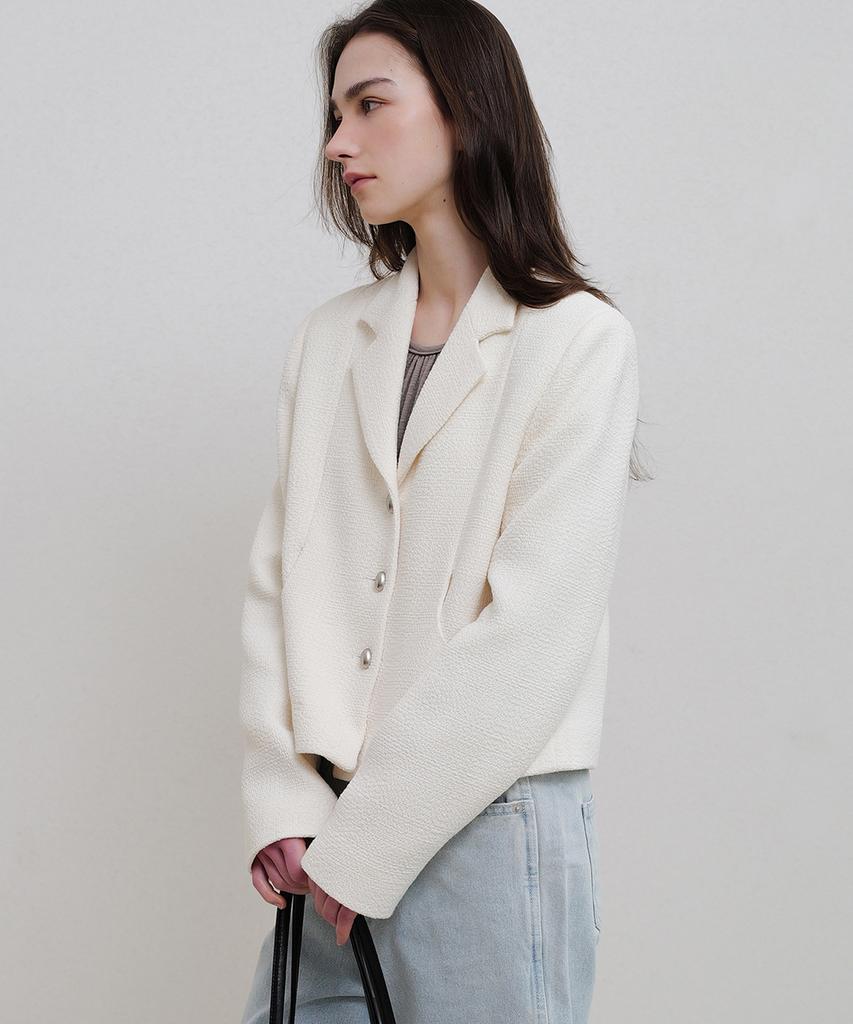 Andneeds Besette Tweed Jacket (Ivory)