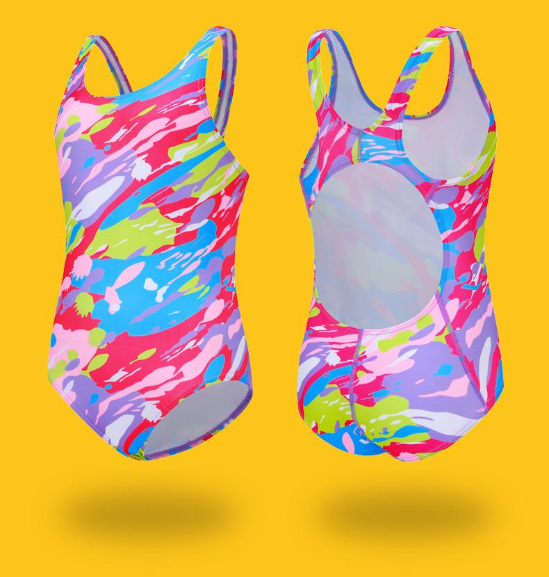 Girls' Anti-Chlorine One-Piece Swimwear for Teens - Ideal for Swim Training