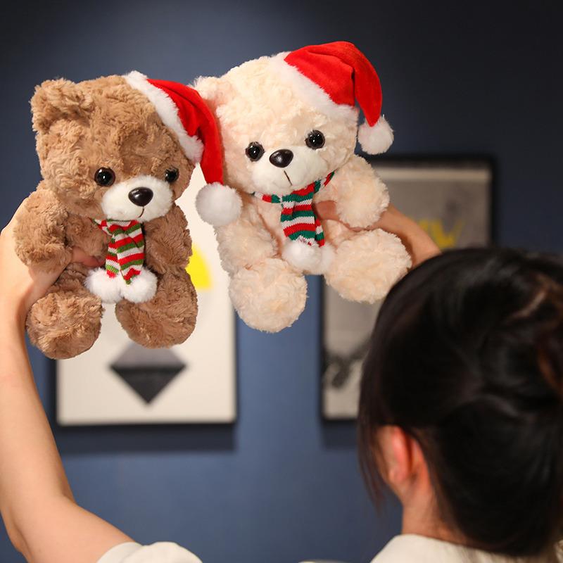 Christmas Bear Small Teddy Bear Plush Toy Cute Christmas Doll Gift