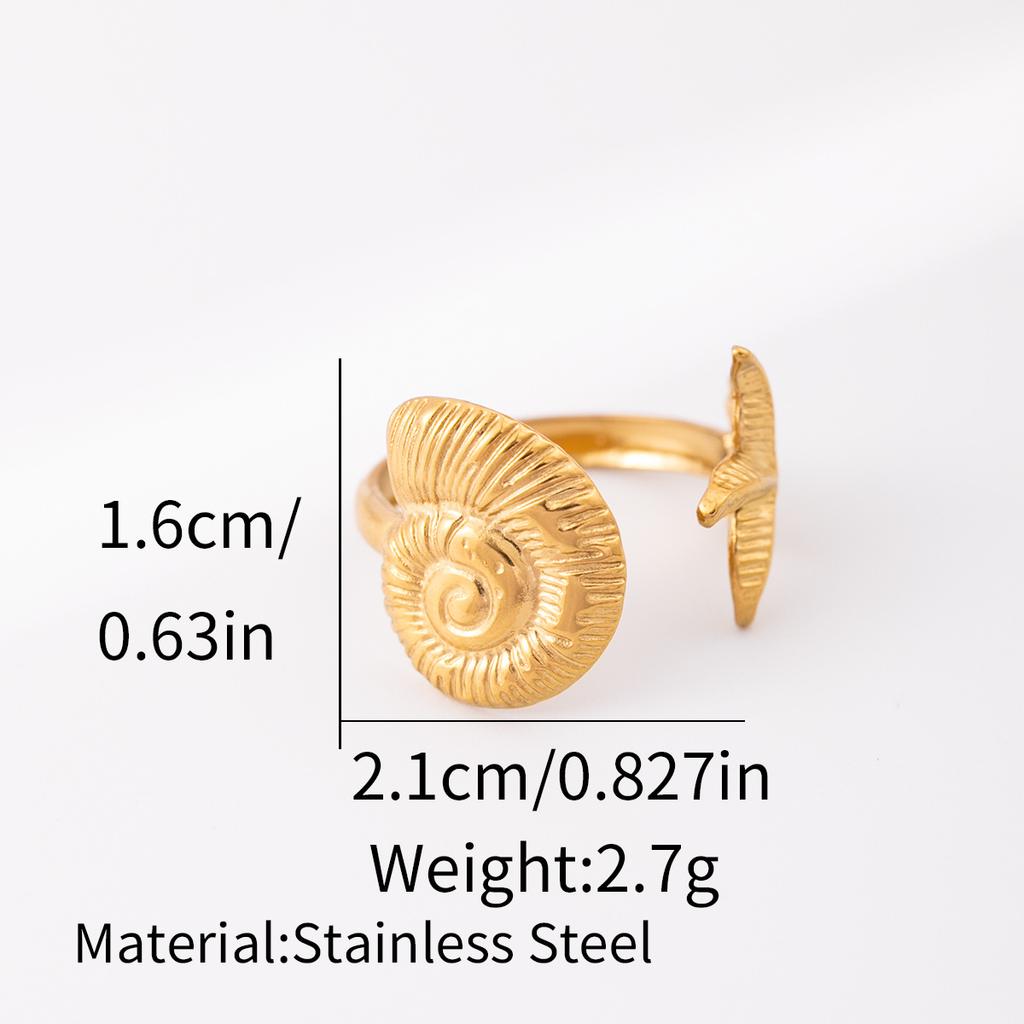 1Pcs Lady stainless steel open-ended ring, extravagant accessory ring, hollow finger ring
