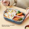 Box Thermal Lunch Box 1100Ml Double Layer 3 Grid Design 304 Stainless Steel  Box With Chopsticks Spoon Soup Bowl