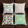 Cushion Cover Scenery Beach Soft Case For Sofa Living Room Home Comfortable Office Decor Protective Pillow Covers