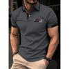 Large Men's Summer Fashion Shirt - Casual Short Sleeve, Button Polo