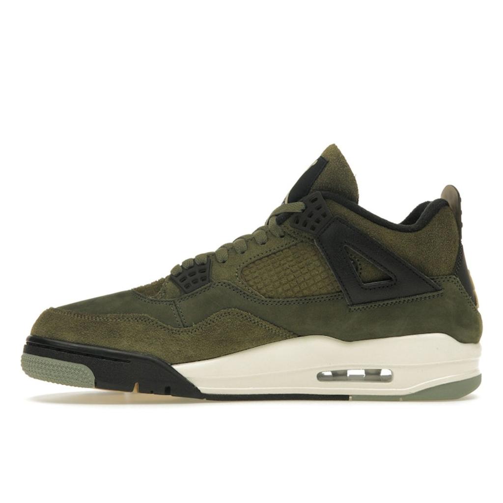 Air Jordan 4 Retro SE Craft Olive Scarpe da Ginnastica da Uomo Verde Medium-Olive Pale-Vanilla FB9927-200