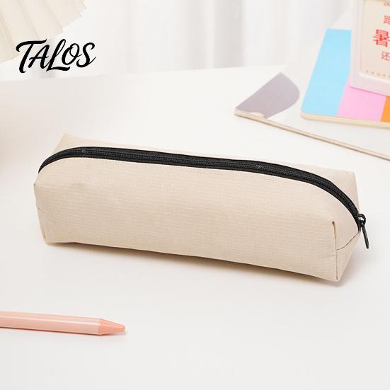 Wide-mouth Zipper Pouch Oxford Pencil Case, Large Capacity Pen for Students, Nylon Fabric Bag Simple Stationery Office School Travel Storage Case
