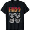 HISS Katt Roliga Katter Kattungar Rockmusik Kattälskare Hiss T-shirt, Svart