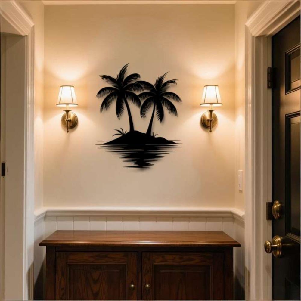 Tropical Palm Tree Wall Decor Beach Themed Living Room Patio Art Gift