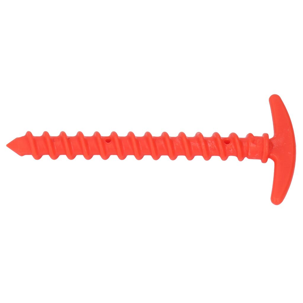 10Pcs Tent Stakes Plastic 5.7in T Shape Spiral Ground Stake Anchors Pegs for Tarps Canopy Camping Hiking