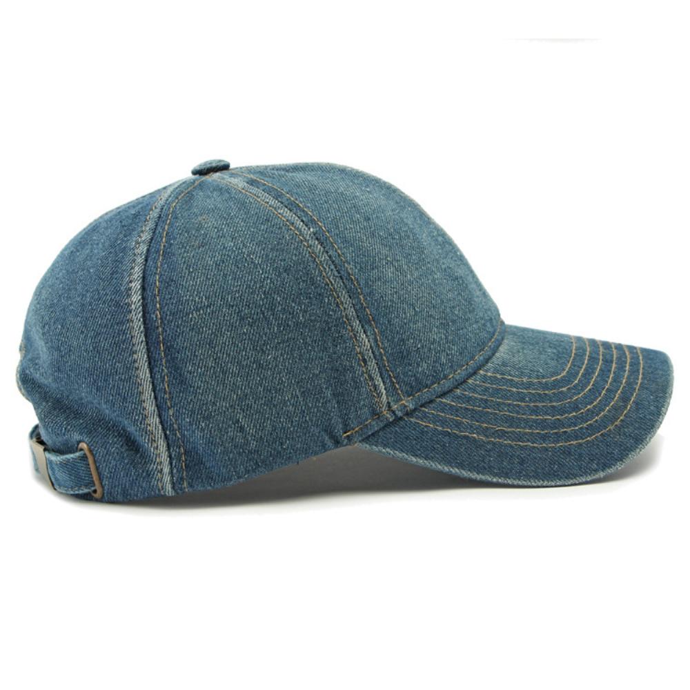 Ht4751 Baseball Hat Spring Summer Denim Caps For Men Women 6 Panels Snapback Cap Wash Cotton Male Female Adjustable Baseball Cap