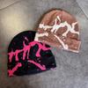 Jacquard Knit Striped Beanie Cap For Warm Winter Fashion Streetwear Hat Gift
