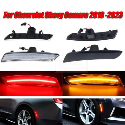 2/4Pcs Car Amber/Red LED  Front/Rear Side Marker Light For Chevrolet Chevy Camaro 2016 2017-2024 Replace OEM Sidemarker Lamps
