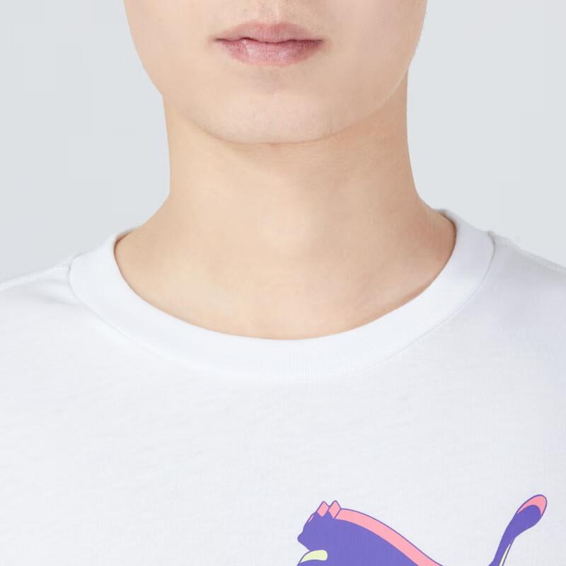 Puma American Retro Sports Fitness Training Comfortable Breathable Quick-Dry Casual Short Sleeve T-Shirt Men Tops White 624885-02