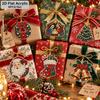 2D Flat 12Pcs DIY Acrylic Pearl Diamond Painting Christmas Ornaments Kit, Tree Hanging Decorations with Stocking, Gift Box, Angel, Nativity Scene