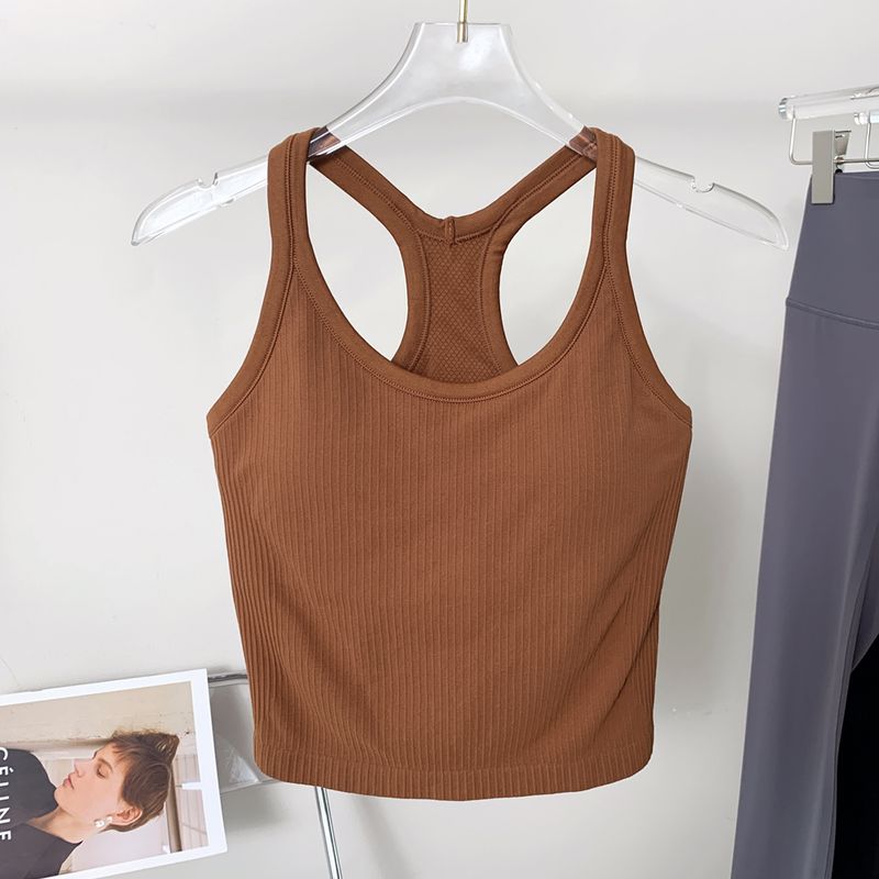 Lu Same Ebb Yoga Vest Women's Sports Bra Removable Chest Pad I-Shaped Pilates Yoga Jacket