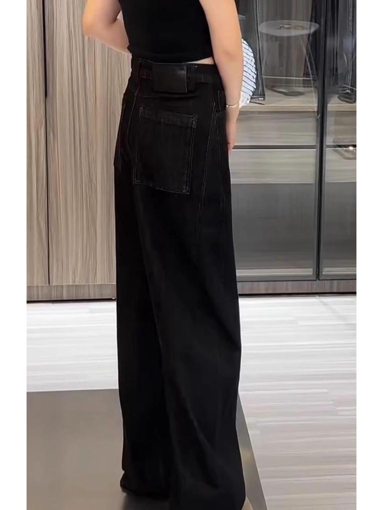 Plus Size Women's Retro High Waist Wide Leg Jeans - 2024 Autumn Collection