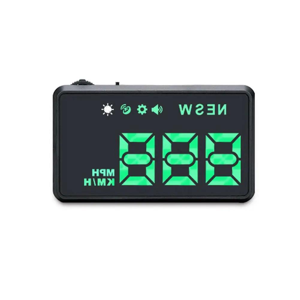 

H1 HUD проекционный дисплей автомобильный GPS цифровой спидометр USB проектор скорости на лобовое стекло универсальный измеритель скорости для автомобильных принадлежностей No T3U9 чёрный
