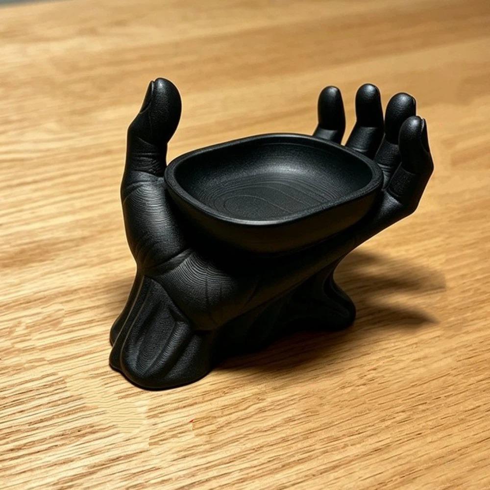 Craft Open Palm Palm Jewelry Storage Tray Multi-purpose Plastic Hand Sculpture 3D Printed Decorative Ornament Key Storage