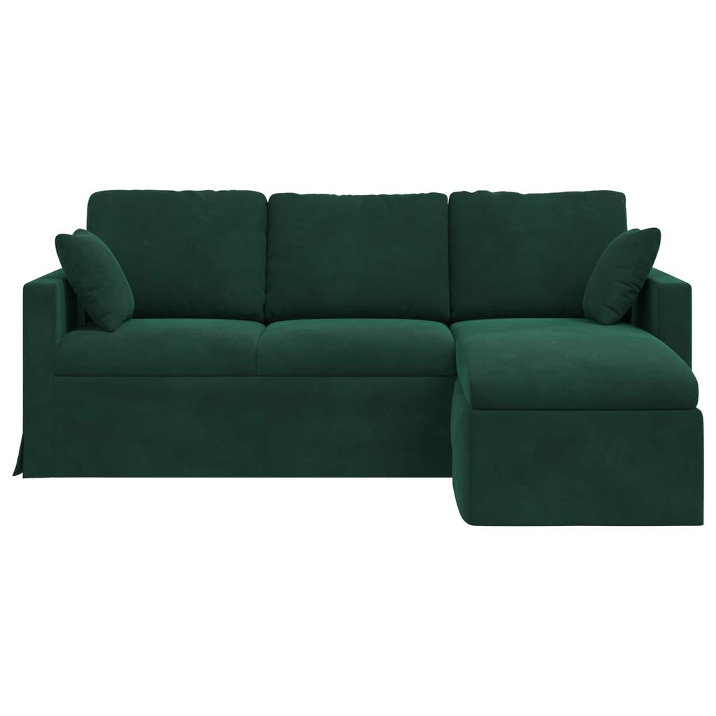 Sofa Dark Green 198 x 134 x 80 cm Velvet